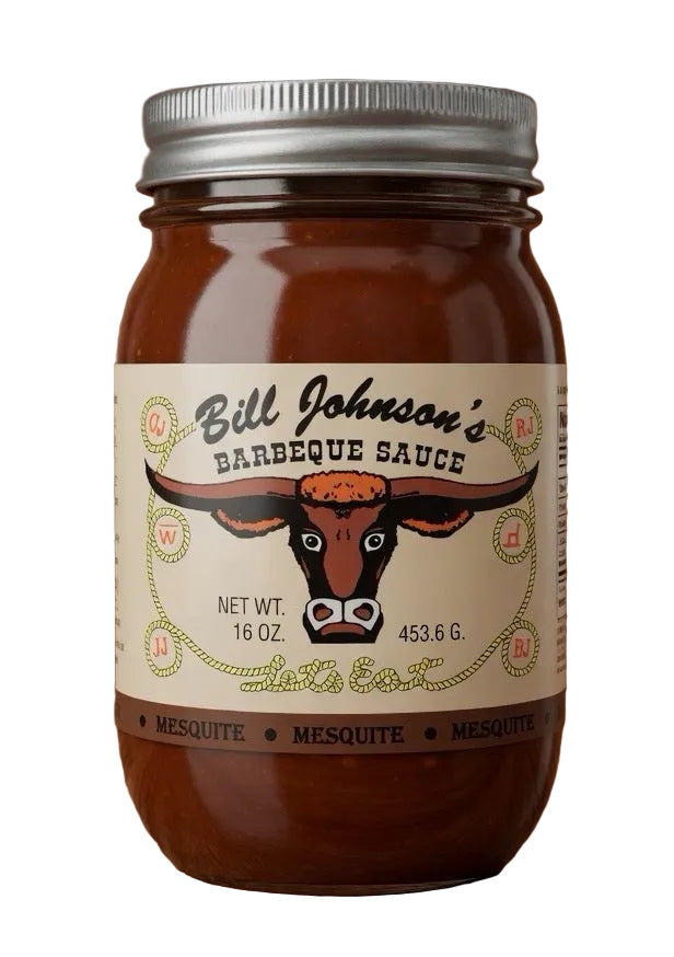 Jar of Bill Johnson's Barbeque Sauce Mesquite