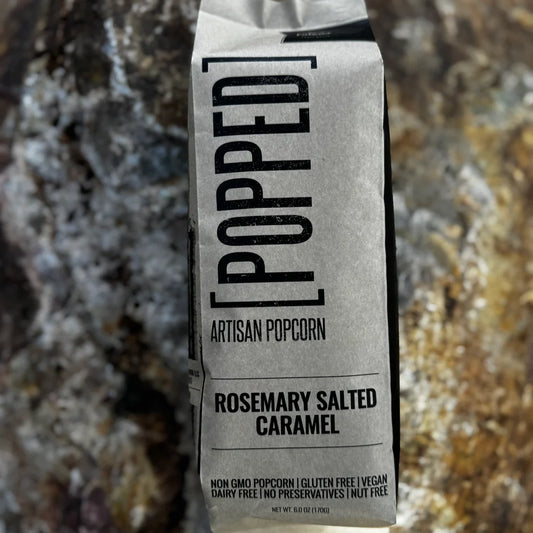 Popped Artisan Popcorn Rosemary Salted  Caramel  6 oz
