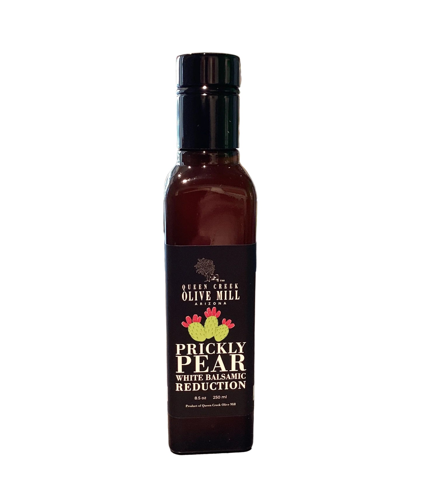 Bottle of Prickly Pear White Balsamic Reduction made by Queen Creek Olive Mill