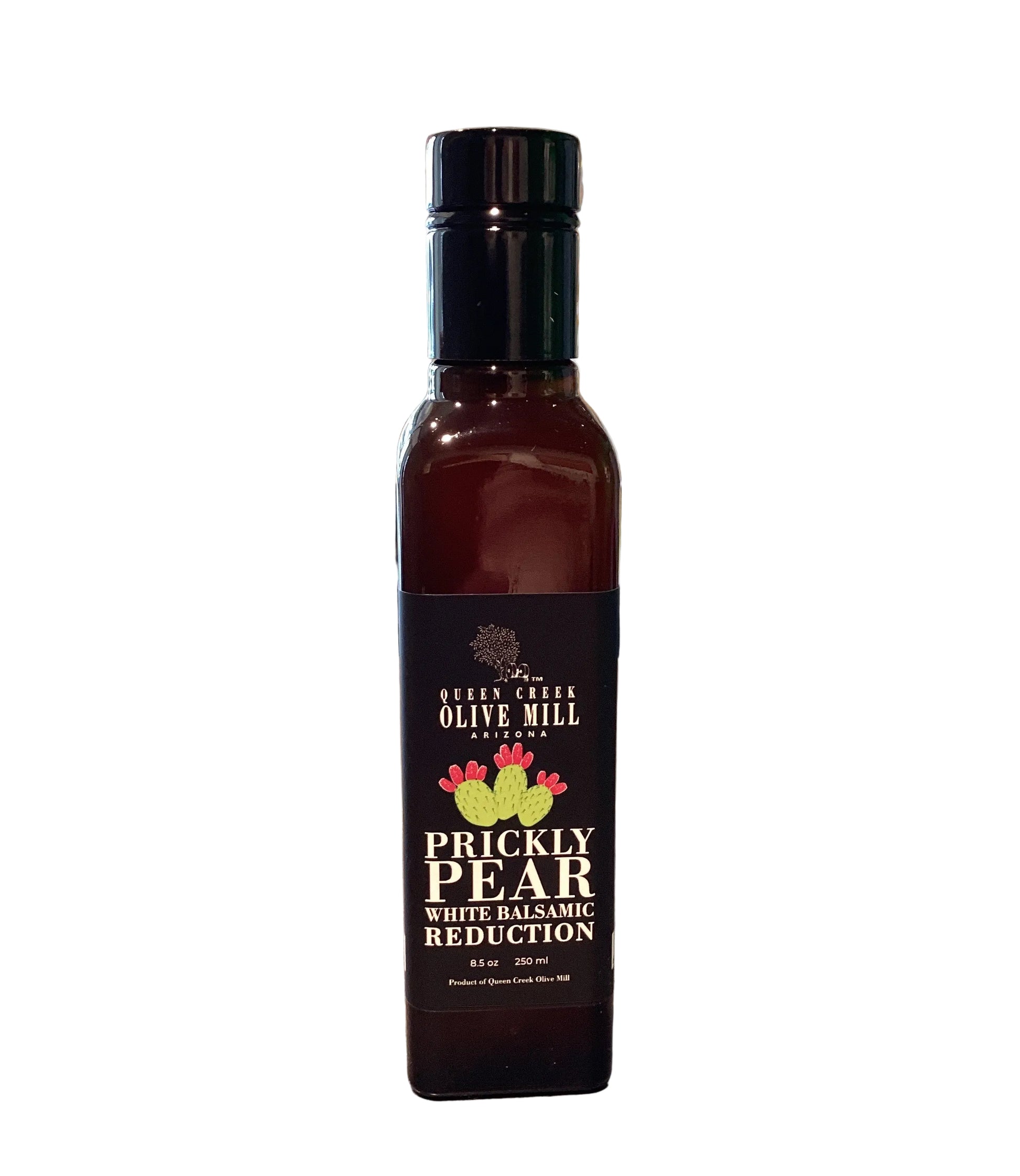 Bottle of Prickly Pear White Balsamic Reduction made by Queen Creek Olive Mill