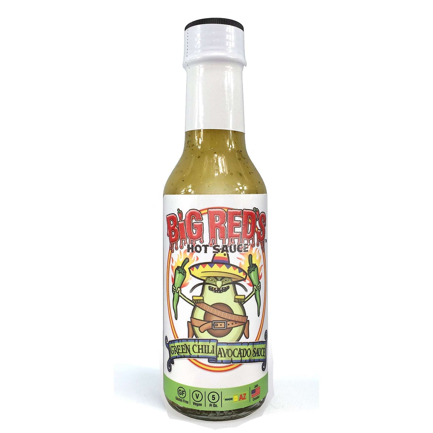 Big Red's Green Chili Avocado  Hot Sauce