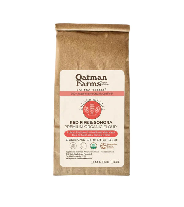 Oatman Farms Red Fife & White Sonora Wheat Flour | 2.5 lb