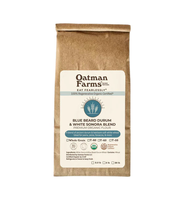 Oatman Farms Red Blue Beard Durum & White Sonora Blend Flour | 2.5 lb