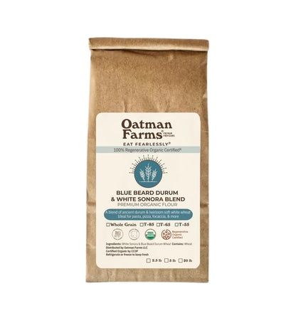 Oatman Farms Red Blue Beard Durum & White Sonora Blend Flour | 2.5 lb