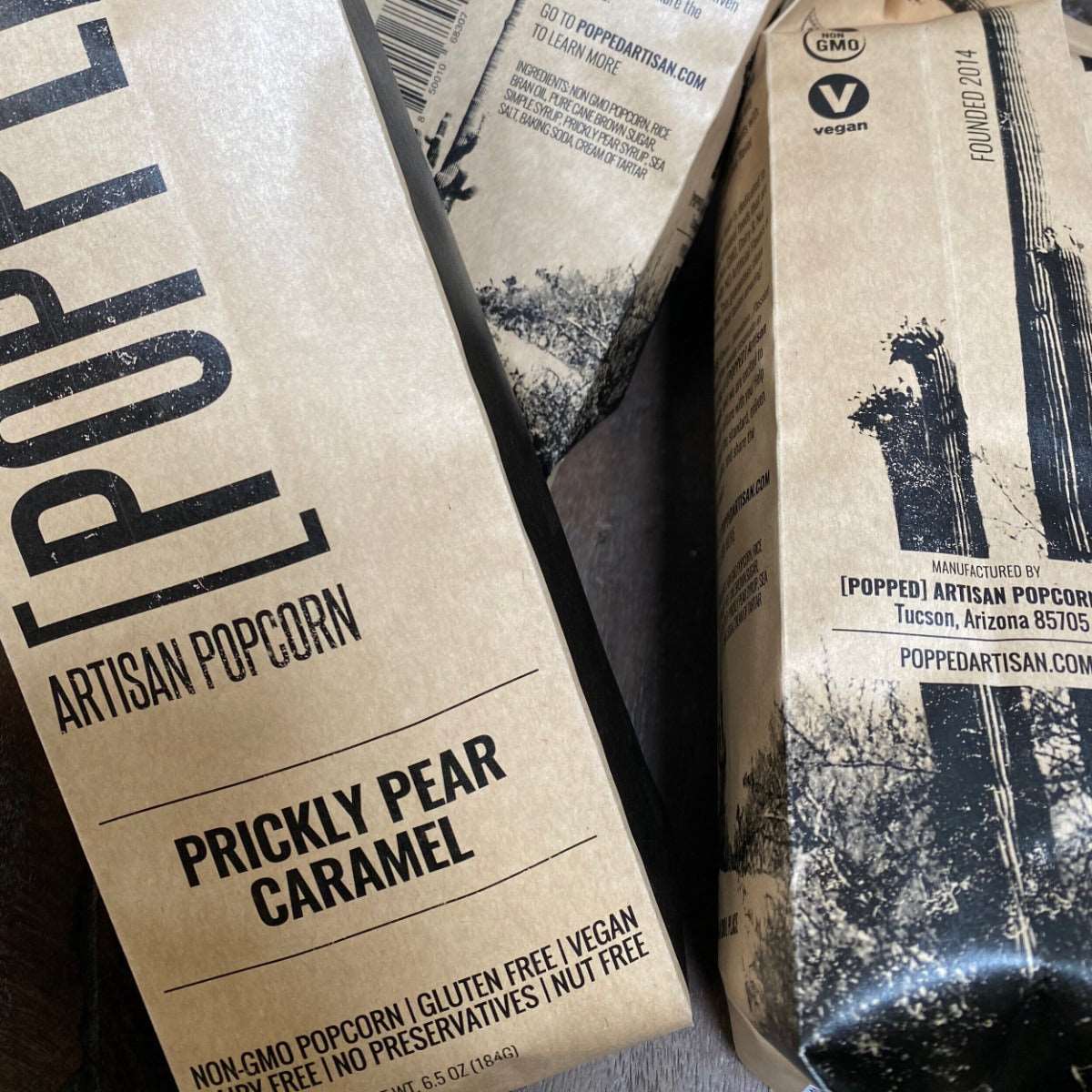 Popped Artisan Popcorn Prickly Pear Caramel  6 oz