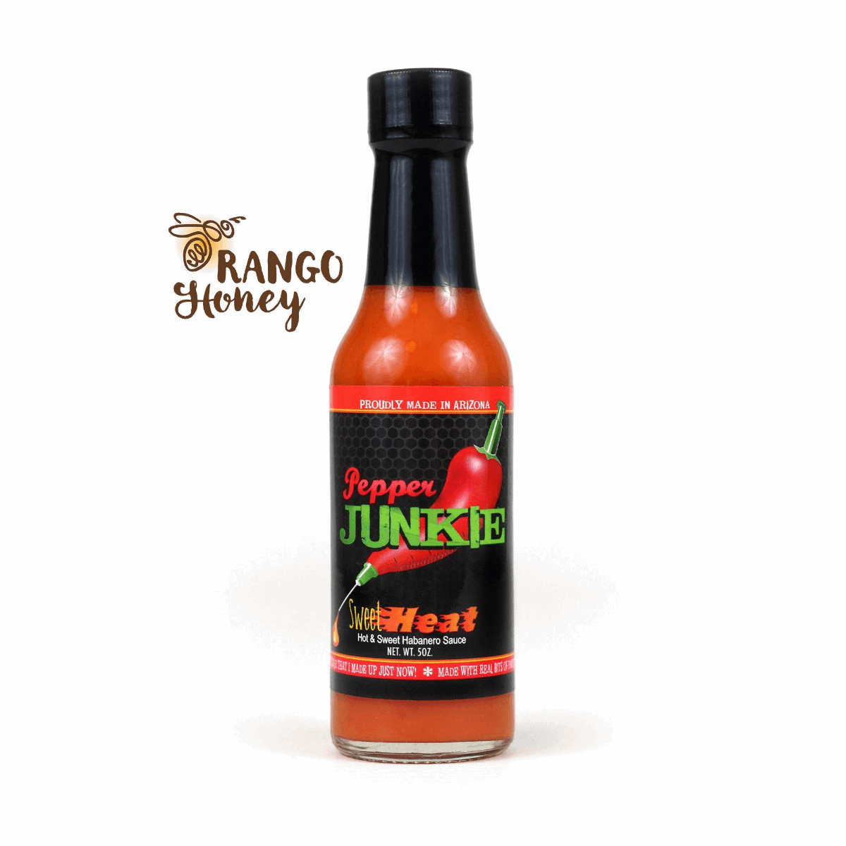 Pepper Junkie Hot Sauce by Rango Honey